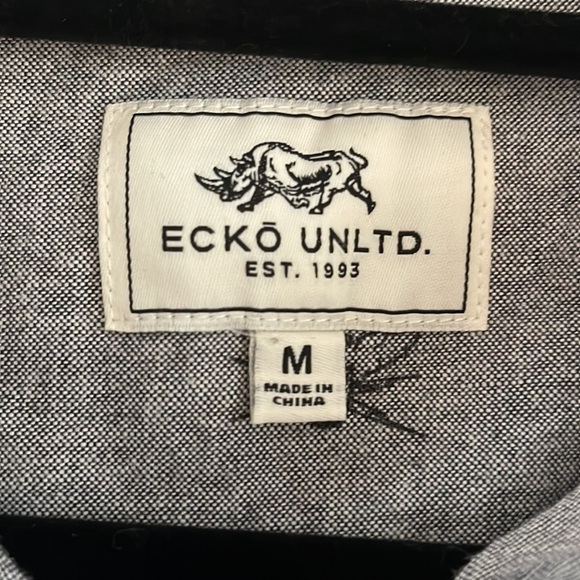 ECKO UNLTD long sleeve button up shirt size M - Picture 3 of 8